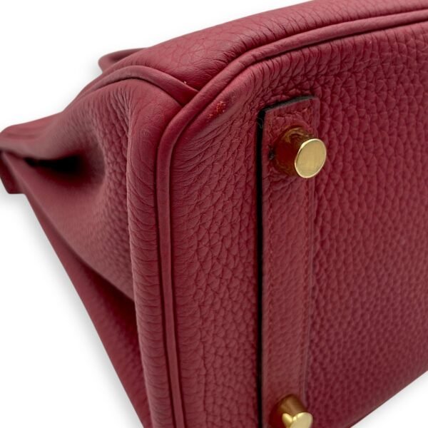 Birkin 25 Rouge Grenat in Togo, Gold hardware - Image 9