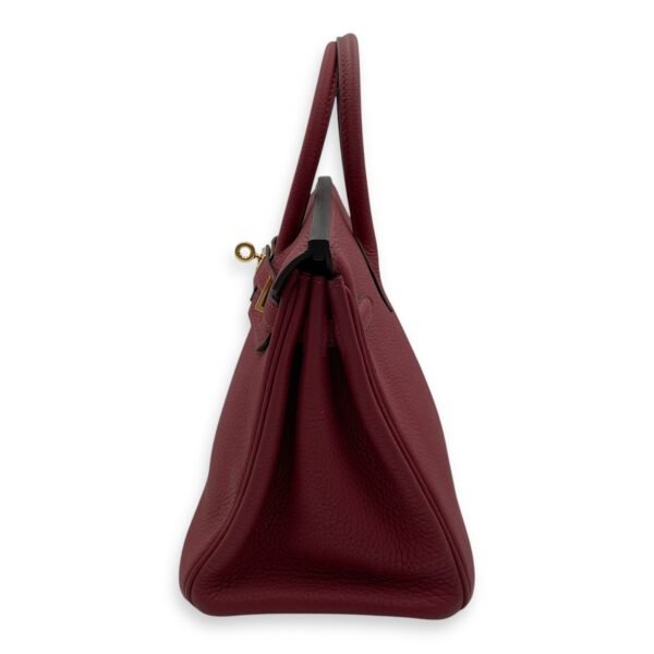 Birkin 25 Rouge Grenat in Togo, Gold hardware - Image 4