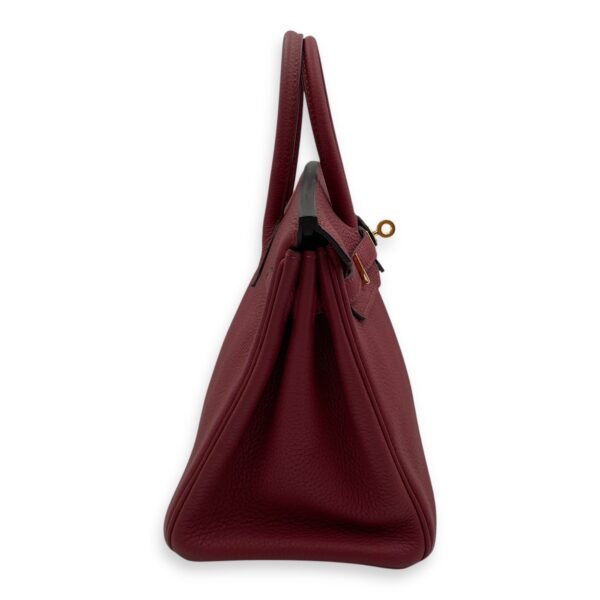 Birkin 25 Rouge Grenat in Togo, Gold hardware - Image 3