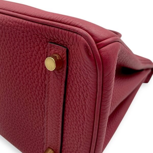 Birkin 25 Rouge Grenat in Togo, Gold hardware - Image 10