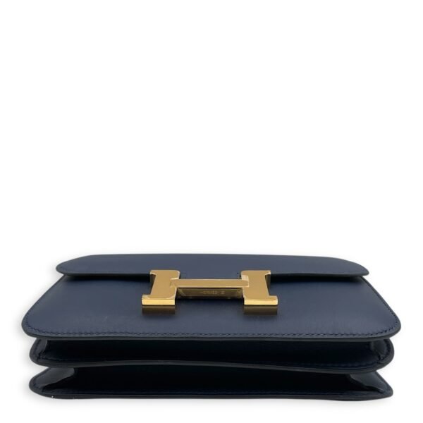 Constance 18 Bleu Navy in Swift, Gold hardware - Image 5