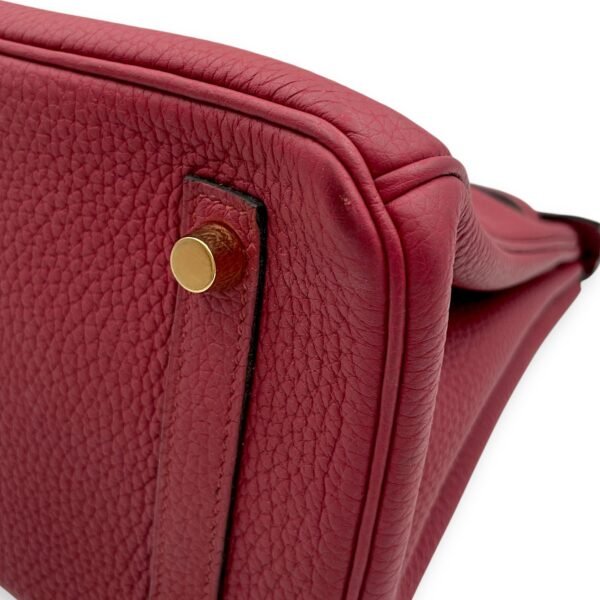 Birkin 25 Rouge Grenat in Togo, Gold hardware - Image 8