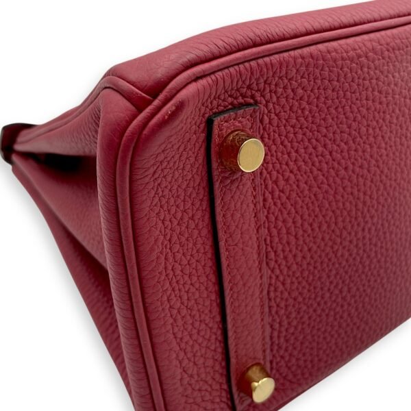 Birkin 25 Rouge Grenat in Togo, Gold hardware - Image 7