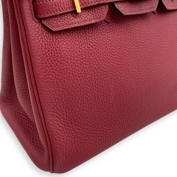 Birkin 25 Rouge Grenat in Togo, Gold hardware - Image 11