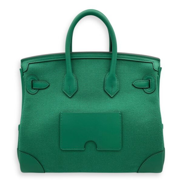 Cargo Birkin 25 Vert Vertigo in Swift/Toile, Palladium hardware - Image 2