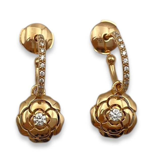 Extrait De Camelia Earrings in 18k Pink Gold