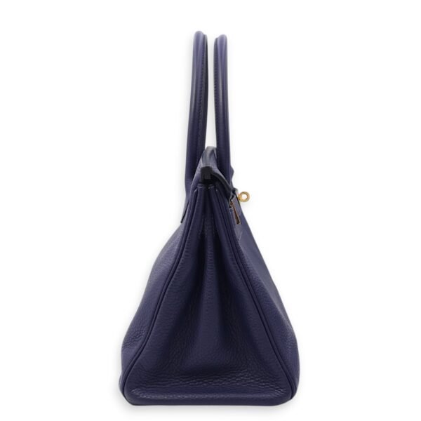 Birkin 30 Blue Encre in Clemence, Gold hardware - Image 3