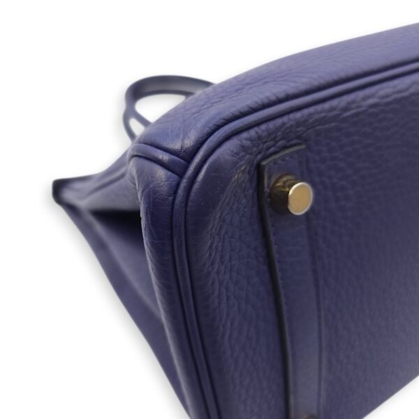 Birkin 30 Blue Encre in Clemence, Gold hardware - Image 9
