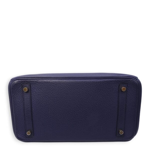 Birkin 30 Blue Encre in Clemence, Gold hardware - Image 6