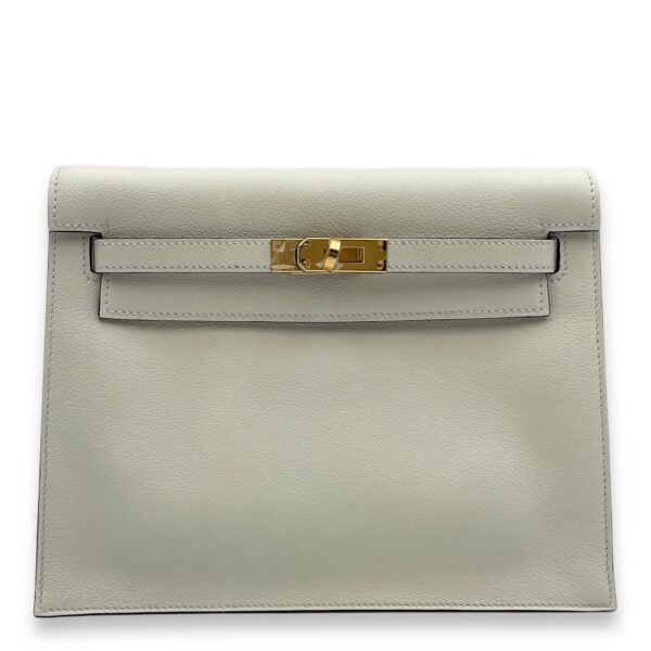 Kelly Danse Verso Blanc/Kraft in Evercolor, Gold hardware