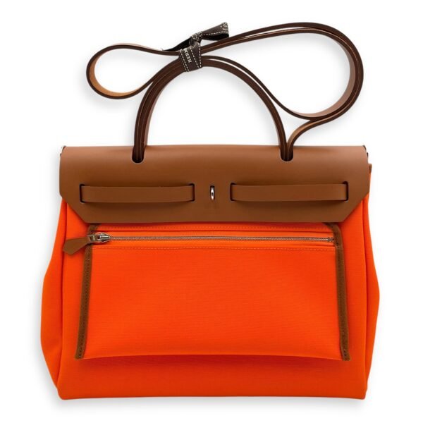 Herbag 31 Orange in Toile/Vache Hunter, Palladium hardware - Image 2
