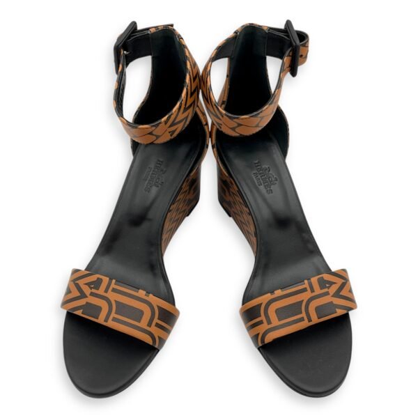 Imprime Acapulco 36 Noir/Natural Wedges in Calfskin - Image 3