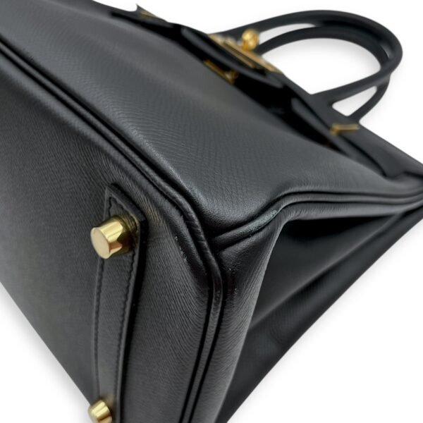 Birkin 30 Black in Epsom, Gold hardware - Image 8