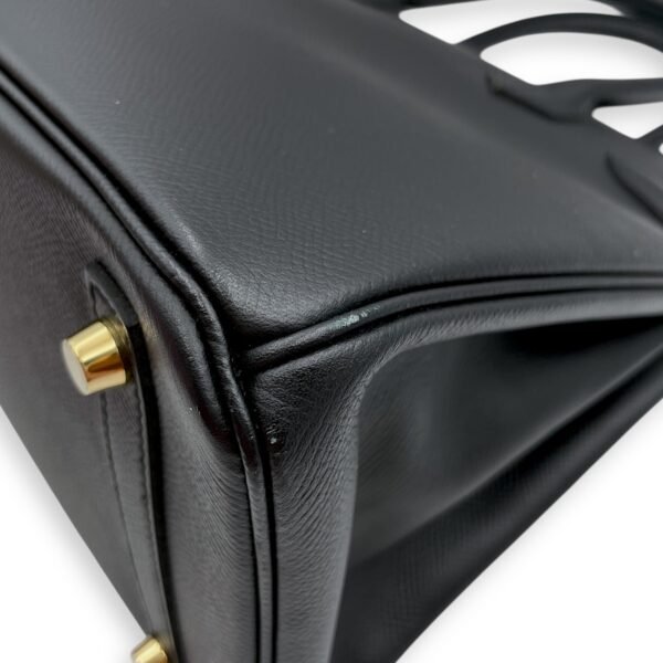 Birkin 30 Black in Epsom, Gold hardware - Image 10