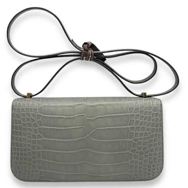 Constance 1 Grist Ciment in Matte Alligator, Permabrass hardware - Image 2