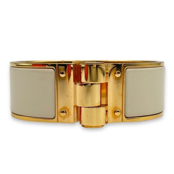 Hinged Pannacotta Bracelet, Gold hardware - Image 2