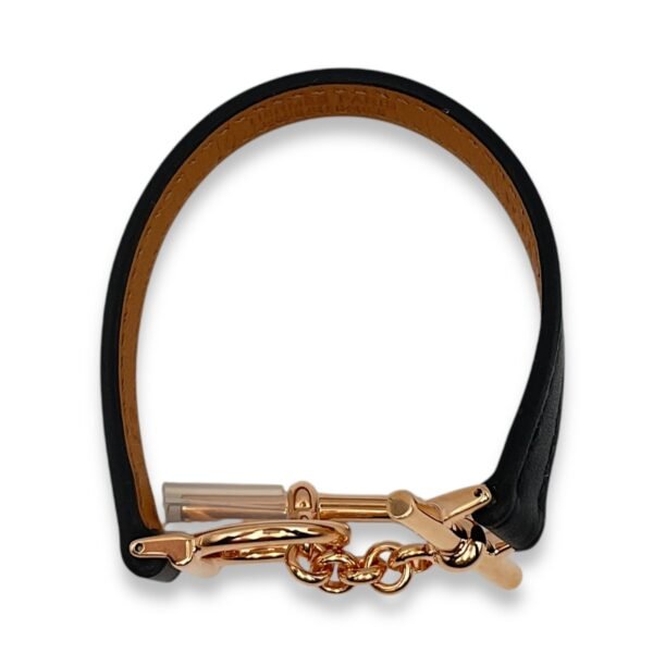 Croisiere Double Tour T2 Black Bracelet in Swift, Rose Gold hardware - Image 2