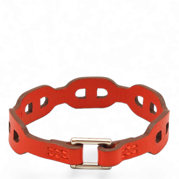 Ibiza Extra Small Capucine Bracelet in Swift, Palladium hardware - Image 2