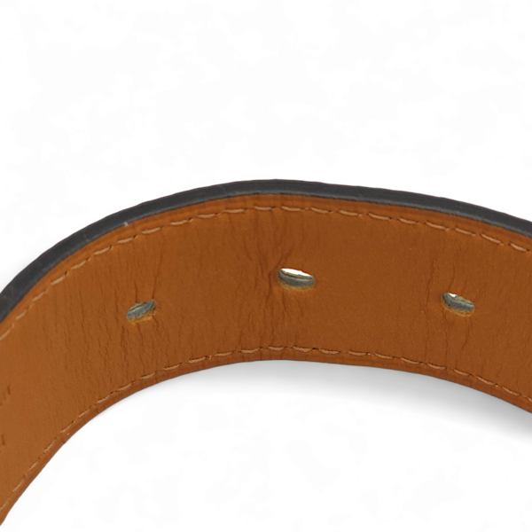 Etriviere 2 Blue Petrole Bracelet in Lizard, Palladium hardware - Image 3
