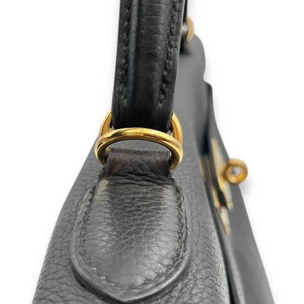 Kelly 32 Black in Togo, Gold hardware - Image 8
