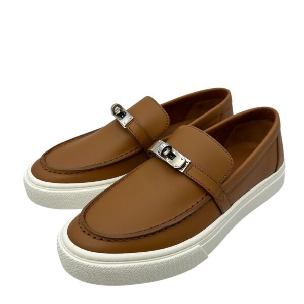 Game Slip On 37 Nature Sneakers in Calfskin, Palladium hardware - Image 2