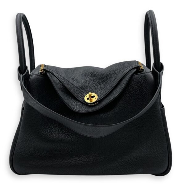 Lindy 30 Black in Clemence, Gold hardware - Image 9