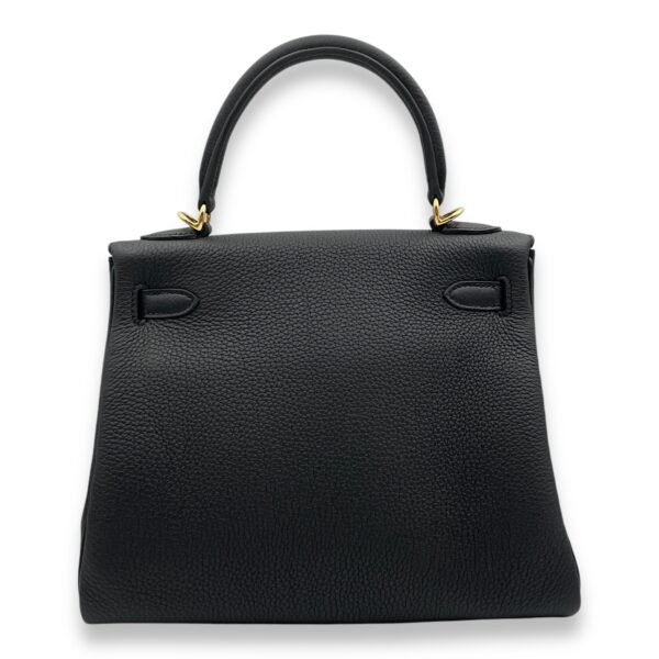 Kelly 25 Black in Togo, Gold hardware - Image 2