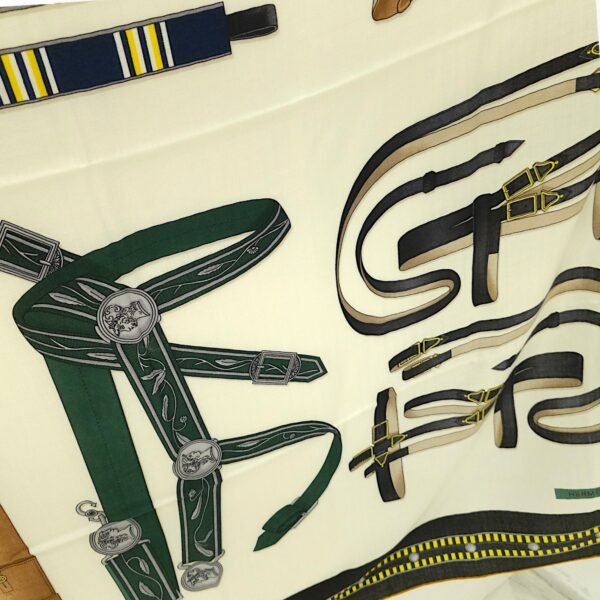 Letteres Equestres 140 Blanc/Vert/Rouge Shawl - Image 5