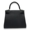 Kelly Touch 25 Black in Lizard Niloticus/Togo, Permabrass hardware - Image 2