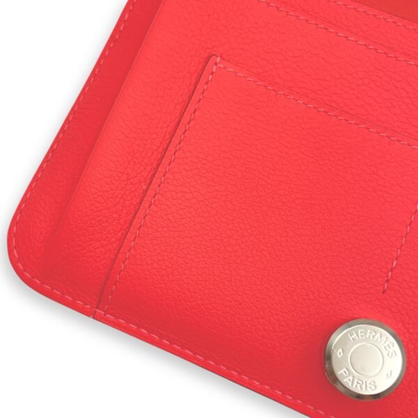 Dogon Duo Rose Candy Wallet in Evercolor, Palladium hardware - Image 5