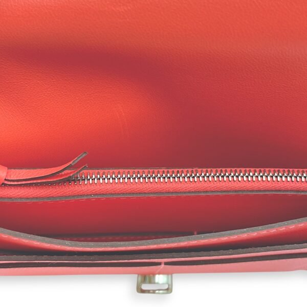 Dogon Duo Rose Candy Wallet in Evercolor, Palladium hardware - Image 4