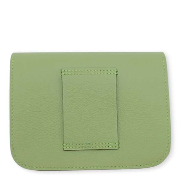 Constance Slim Vert Criquet Wallet in Evercolor, Palladium hardware - Image 2