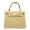 Kelly 25 Vanille in Matte Alligator, Gold hardware