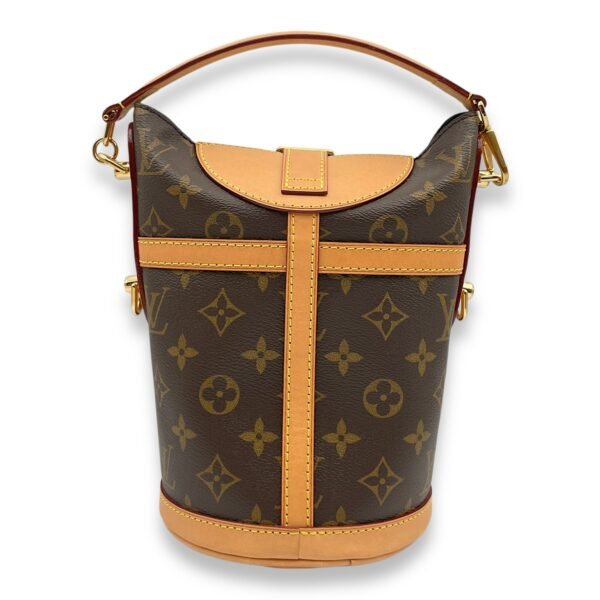 Duffle Bag Brown Shoulder Bag in Canvas, Gold hardware - Image 2