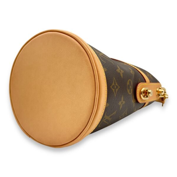 Duffle Bag Brown Shoulder Bag in Canvas, Gold hardware - Image 7