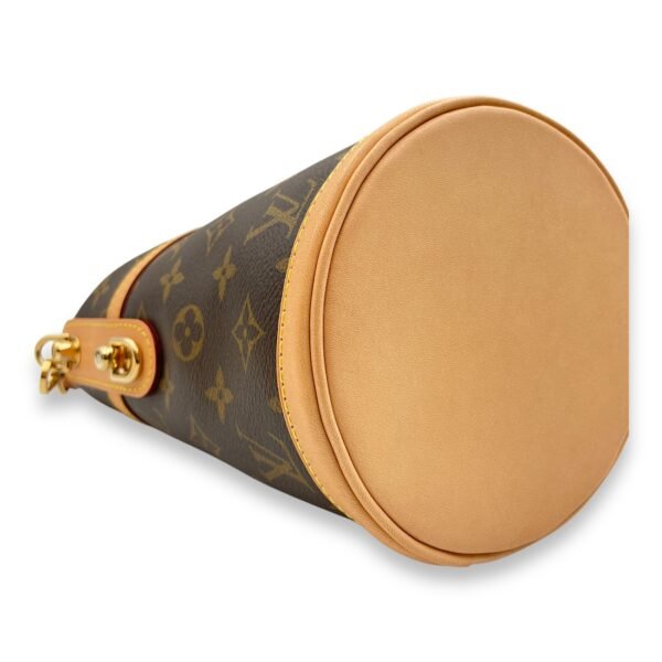 Duffle Bag Brown Shoulder Bag in Canvas, Gold hardware - Image 6