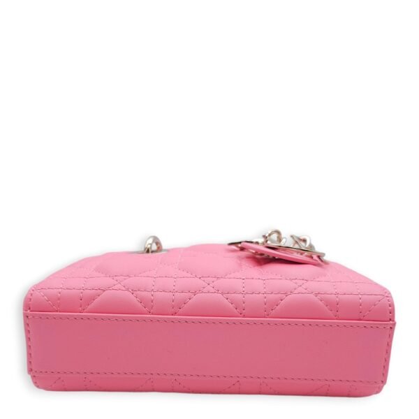 D-Joy Micro Pink Crossbody Bag in Lambskin, Gold hardware - Image 11