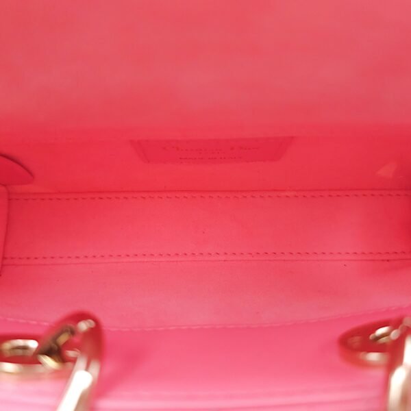 D-Joy Micro Pink Crossbody Bag in Lambskin, Gold hardware - Image 12