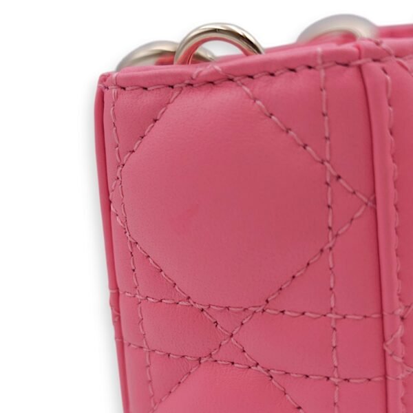 D-Joy Micro Pink Crossbody Bag in Lambskin, Gold hardware - Image 17