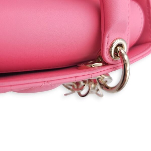 D-Joy Micro Pink Crossbody Bag in Lambskin, Gold hardware - Image 5