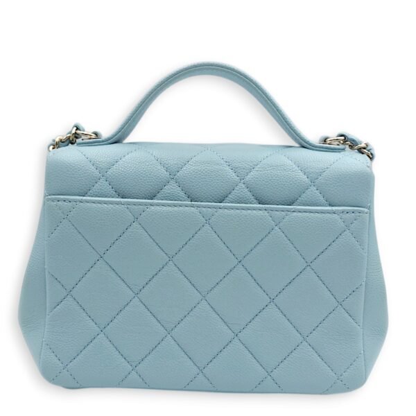 Business Affinity Medium Blue Crossbody Bag in Caviar Leather, Gold hardware - Image 10