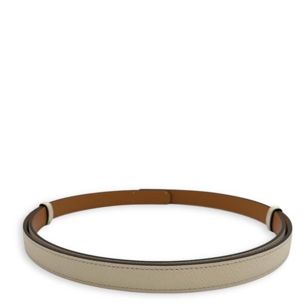 Kelly 18 Embroidered Belt Nata/Orange Belt in Epsom, Gold hardware - Image 2
