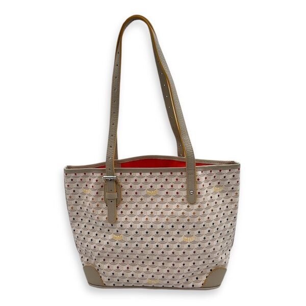 Faure Le Page Small 25.5x22x12cm Beige/Multi-colour lining Shoulder Bag in Coated Canvas, Silver hardware - Image 2