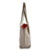 Faure Le Page Small 25.5x22x12cm Beige/Multi-colour lining Shoulder Bag in Coated Canvas, Silver hardware - Image 3