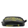 Graffiti Waist Black Belt Bag in Distressed Leather, Silver hardware - Image 5