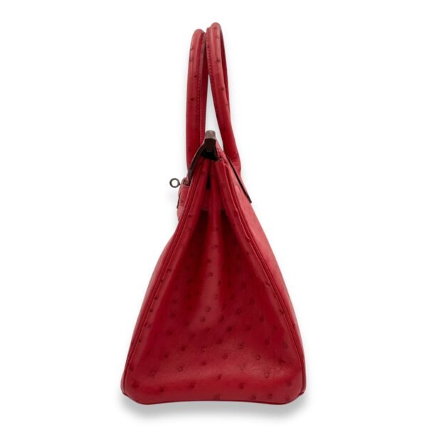 Birkin 30 Bougainviller in Ostrich, Palladium hardware - Image 4
