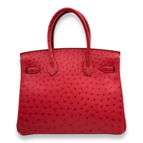 Birkin 30 Bougainviller in Ostrich, Palladium hardware - Image 2