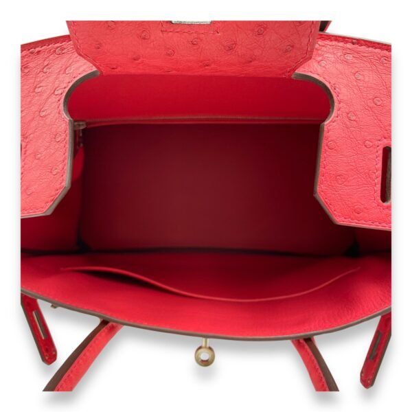 Birkin 30 Bougainviller in Ostrich, Palladium hardware - Image 6