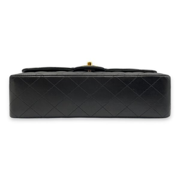 Classic Double Flap Medium Black Shoulder Bag in Lambskin, Gold hardware - Image 5