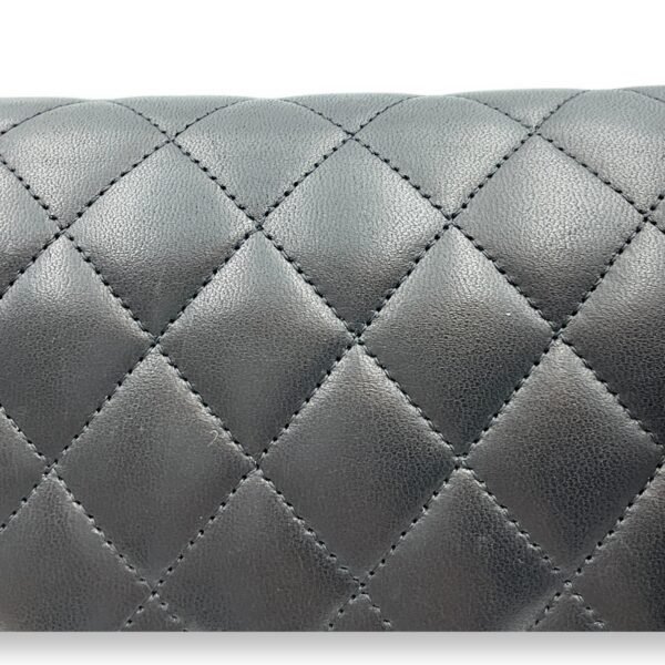 Classic Double Flap Medium Black Shoulder Bag in Lambskin, Gold hardware - Image 14